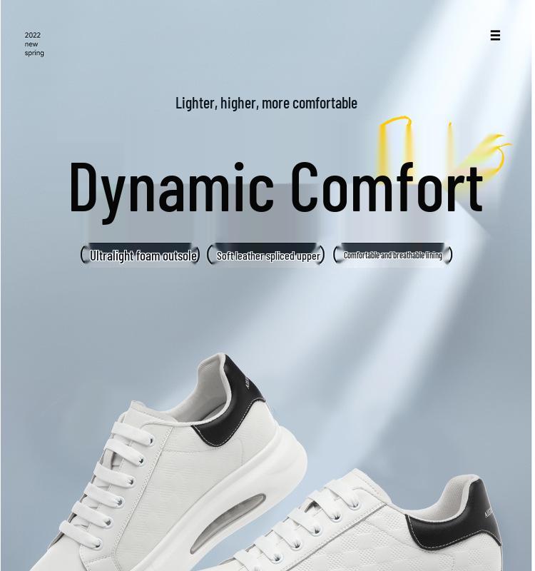 2025 Autumn Men's 6cm Height-Boosting Sneakers: Trendy, Versatile, Invisible Lift