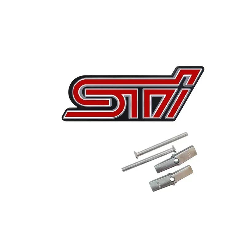 3D Metal STI Logo Emblem Car Front Grille Logo Badge Sticker Styling for Subaru Legacy Impreza XV BRZ Forester WRX Levorg Ascent bb1
