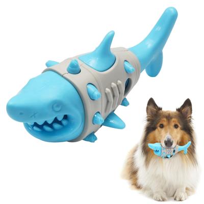 Dog Teeth Grinding Toys Shark Shaped Bite-resistance Chewing Toys and Dog Cleaning Teeth Interactive Training Pet Supplies