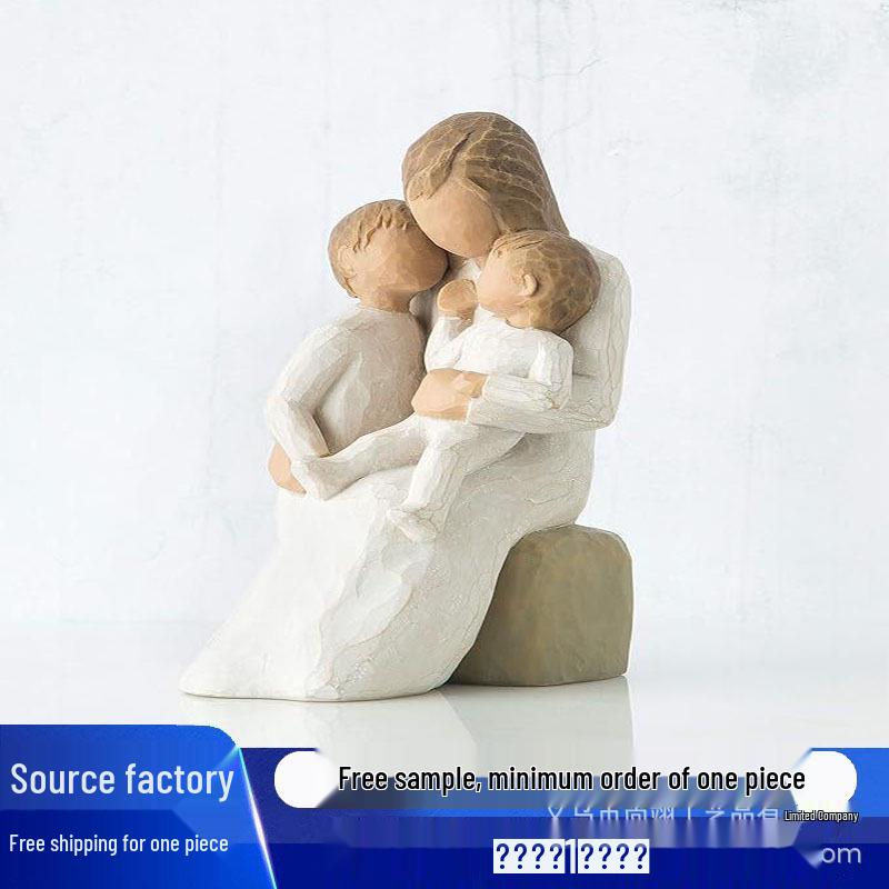 

Cross-border Mom and Child Sculpture for Home or Office Decor – Holiday Gift 12.5-7-6.5 cm