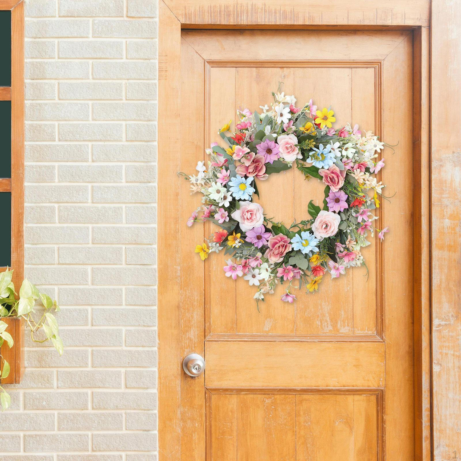 

Wreath Wall Hanging Ornament Garland for Front Door Multifunctional Decorative 18 inch Diameter