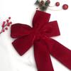 Christmas Big Red Bow Wedding Xmas Party Decoration Velvet Bow Pendant