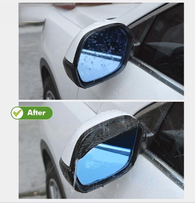 2 STÜCKE Auto Rückspiegel Regen Augenbraue Carbon Faser Sonnenblende Schatten Abdeckung Schutz Klare Sicht für Regen Auto Spiegel Zubehör