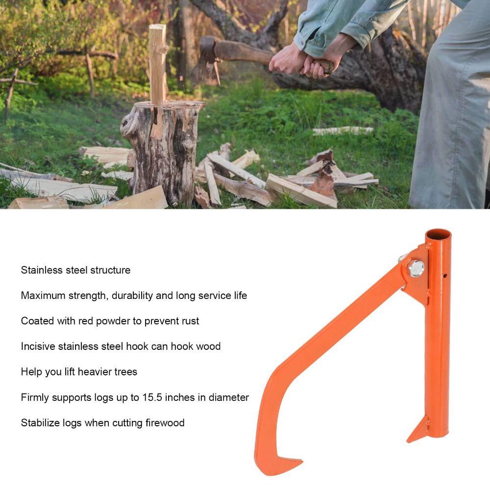 Steel Construction Log Splitter Tool Rustproof Wood Puller Tree Cutting Tool  Camping Outdoor