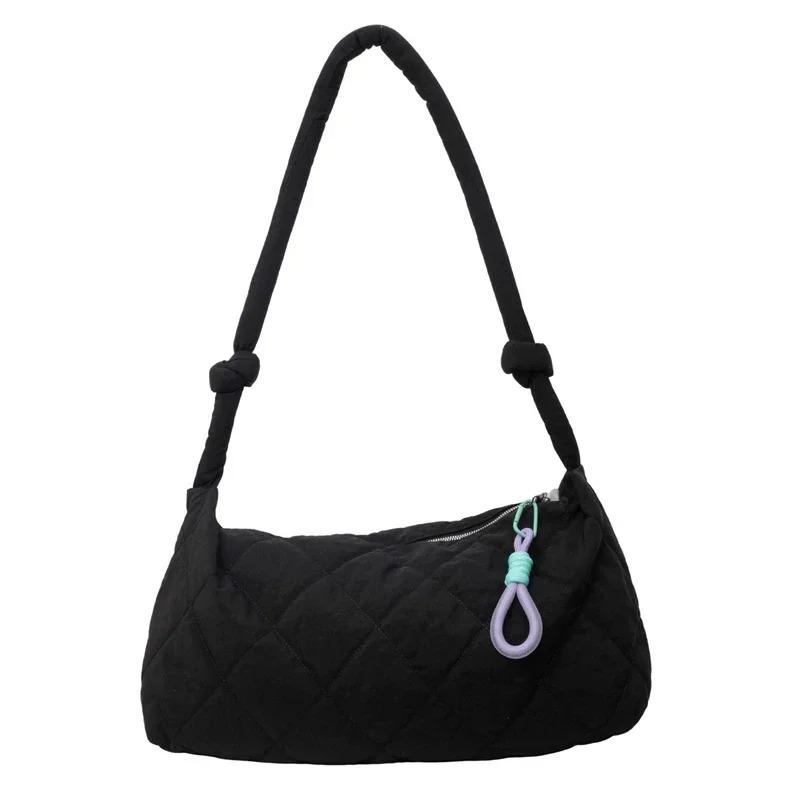 

On Sale New Zipper Solid Nyl High Capacity Casual Tote Bags 2026 Fashi Commuting Interior Compartment Women s Shoulder Bags чёрный
