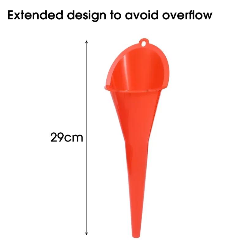Car Long Mouth Oil Funnel Anti-splash Gasoline Oil Fuel Filling Tools Engine Funnel Motorcycle Refueling Car Accessories