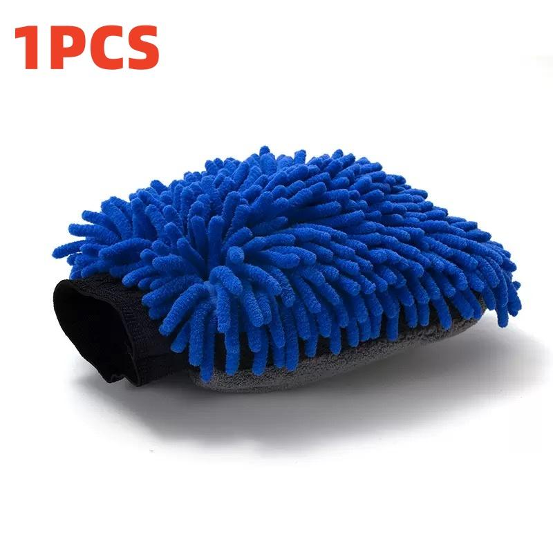 1/5pcs Car Washing Gloves Waterproof Microfiber Chenille Gloves Car Cleaning Mitt Detailing Brush Auto Care Double-faced Glove