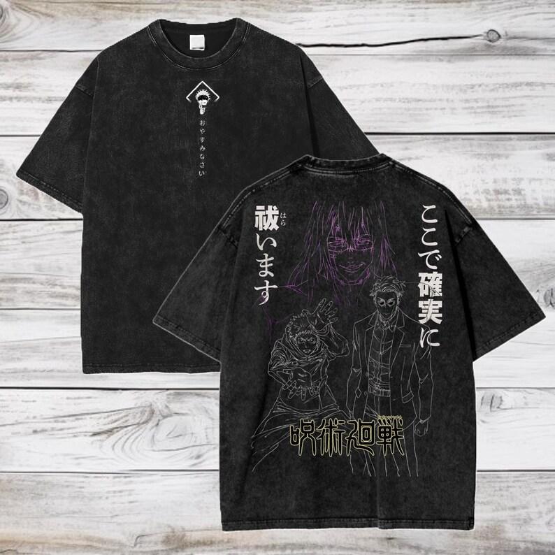 Makora Jujutsu Kaisen Tshirt Manga Graphic Tshirt Vintage Washed T Shirt Short Sleeve Oversized Cotton Tee Men Women Clothing