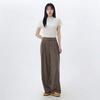 Lap  Set  Two Tuck Belted Wide Pants As2wp464