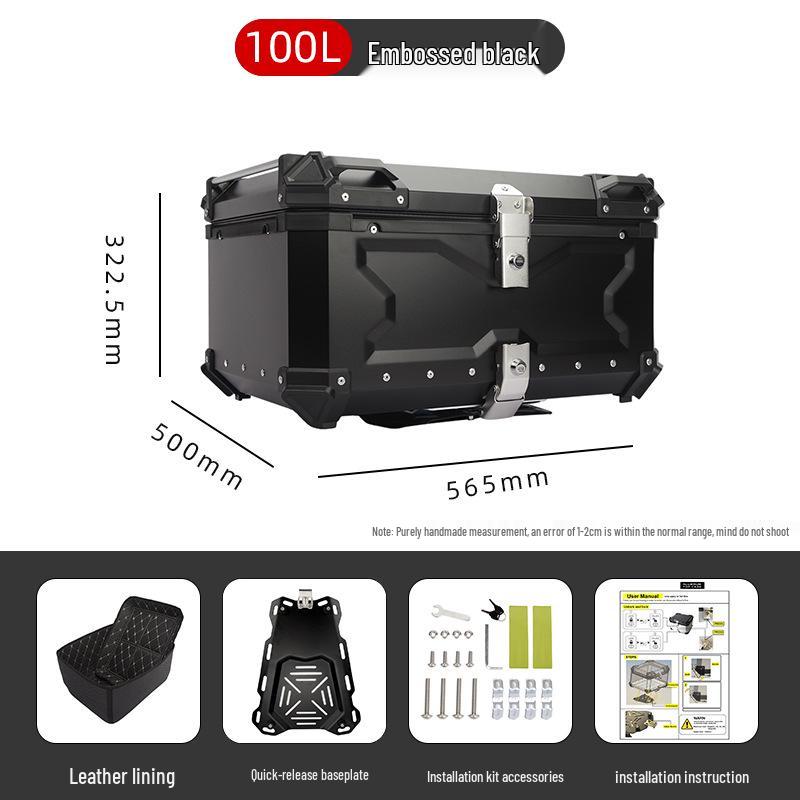 45L/100L Large Capacity Aluminum Alloy Electric Vehicle Tail Box for Motorcycles & Electric Bicycles