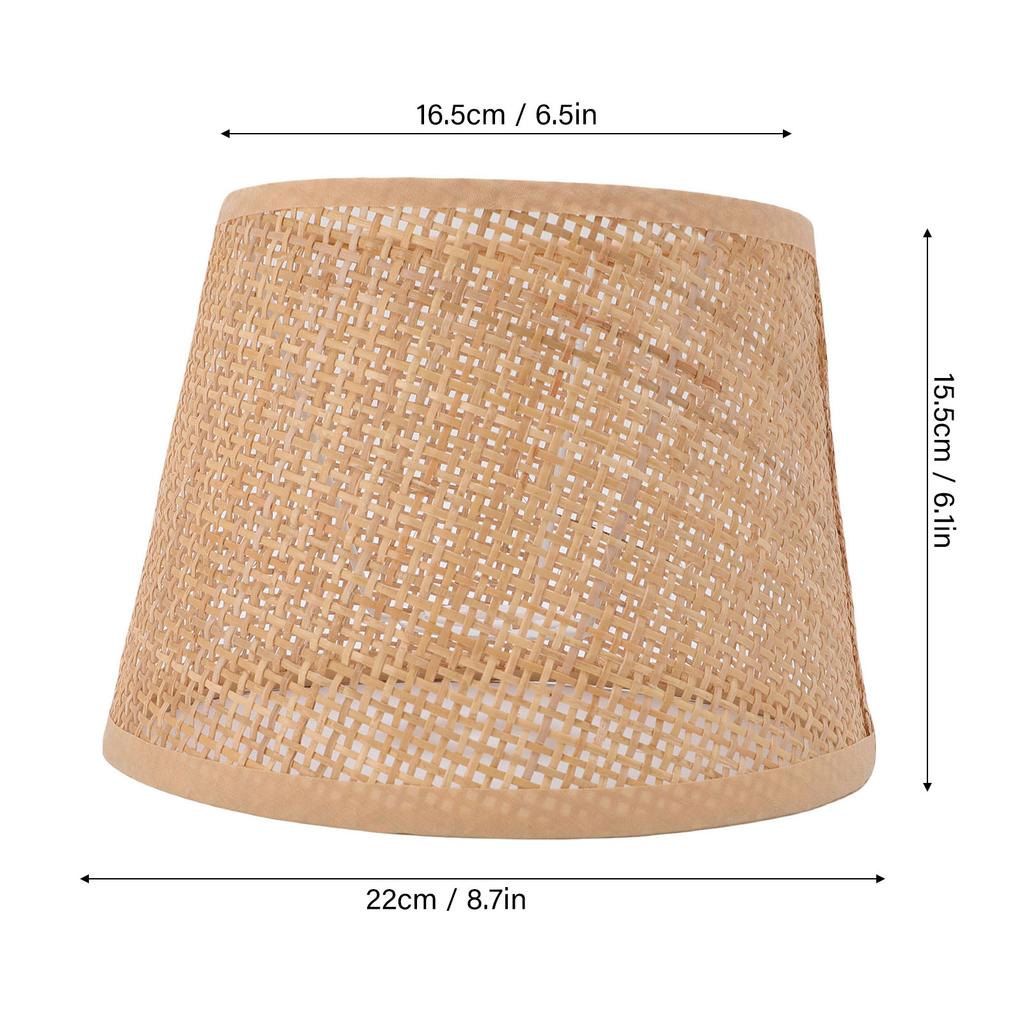 Lampenschirm Retro Handgefertigt Rattan Geflochten Lampenschirm Kompatibel mit E27 E14 Tischlampe Deckenleuchte Pendelleuchte
