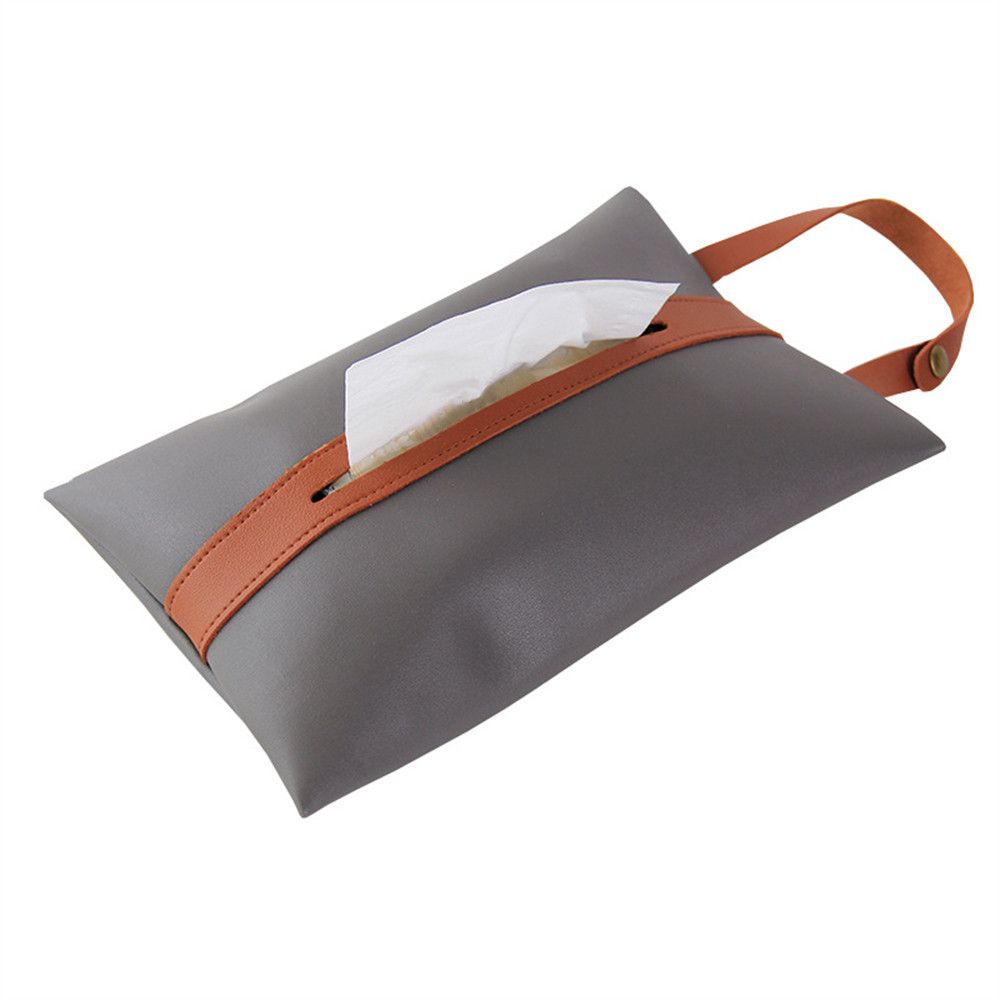 Pu For Car Seat Back Toilet Tissue Storage Bag Paper Holder Car Tissue Box Hanging Tissue Cover Bag