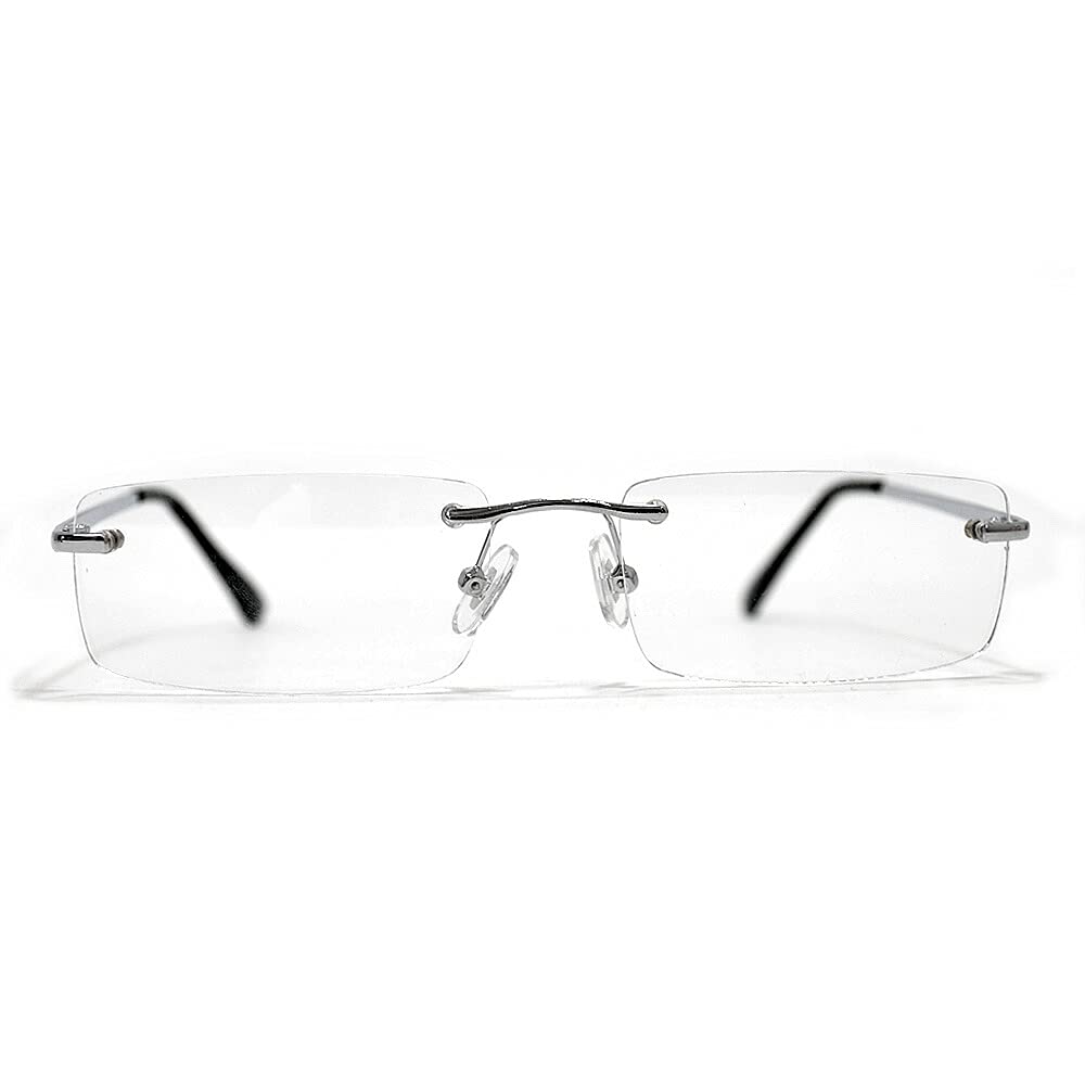 MERRY PLEASURE with Colored Light Colored Light for Men and Women Sunglasses, Two-Point, Rimless, Square, Lenses, Lenses, Tinted,