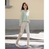 Demanana Women's Korean Style Off-Shoulder Rhinestone Sweatshirt