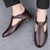 Fashion Black Hollow Out Genuine Leather Driving Shoes Men's  Loafers Lightweight Comfortable Wedding Handmade Flat Shoes for Man