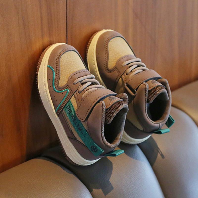 Kids Sneakers New Boys Girls' Casual Shoes High-top Small Children's Board Shoes Soft Soles Baby Shoes
