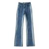 Fashion Style 2023 New Arrival Women's Clothing Casual Slim Looking Easiest for Match Stretch Gradient Washed Micro-Pull Denim Mop Trousers