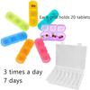 21-Compartment Weekly Rainbow Pill Organizer for Elderly - Moisture-Proof, Portable Travel Pill Box (3x Daily)