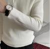 Men's Autumn/Winter Half-Zip Ribbed Knit Polo Sweater