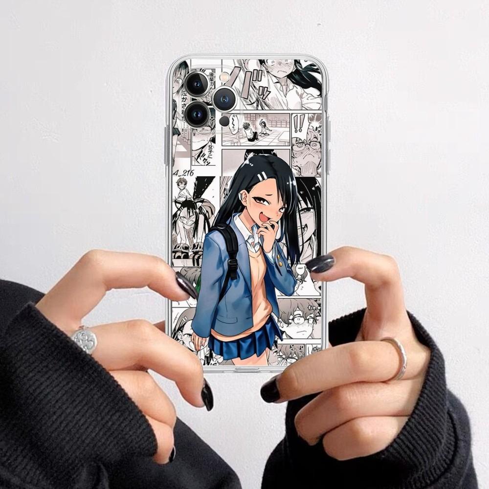 

Чехол для телефона с изображением аниме nagatoro san для iPhone 11, 12, 13, 14 Mini Pro Max XR X XS, прозрачный чехол из ТПУ для 8, 7, 6 Plus SE 2020 iphone 13