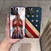 USA & UK Flaggen Hülle Für iPhone X XR XS 11 12 13 14 15 16 pro MAX mini Handyhülle Matt stoßfest
