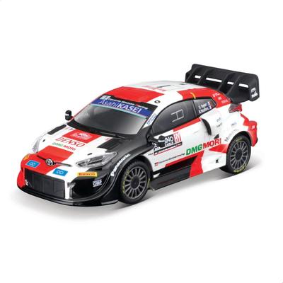 Bburago Toyota GR Yaris Rally 1 Hybrid WRC 2022 Race Sports Car Miniature Diecast Car Finished Product 1/43 / 18-38310