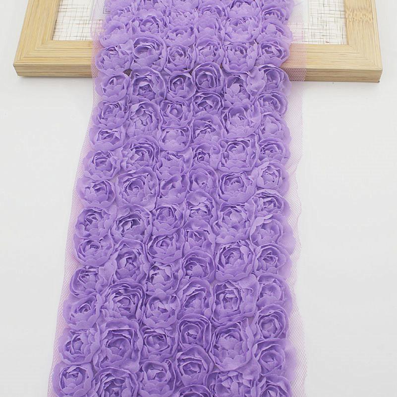 2y/lot 10cm Shabby Chiffon Rose Lace for Baby Girls Dress Clothing Romper Sewing Accessories Wedding Decorative Flowers