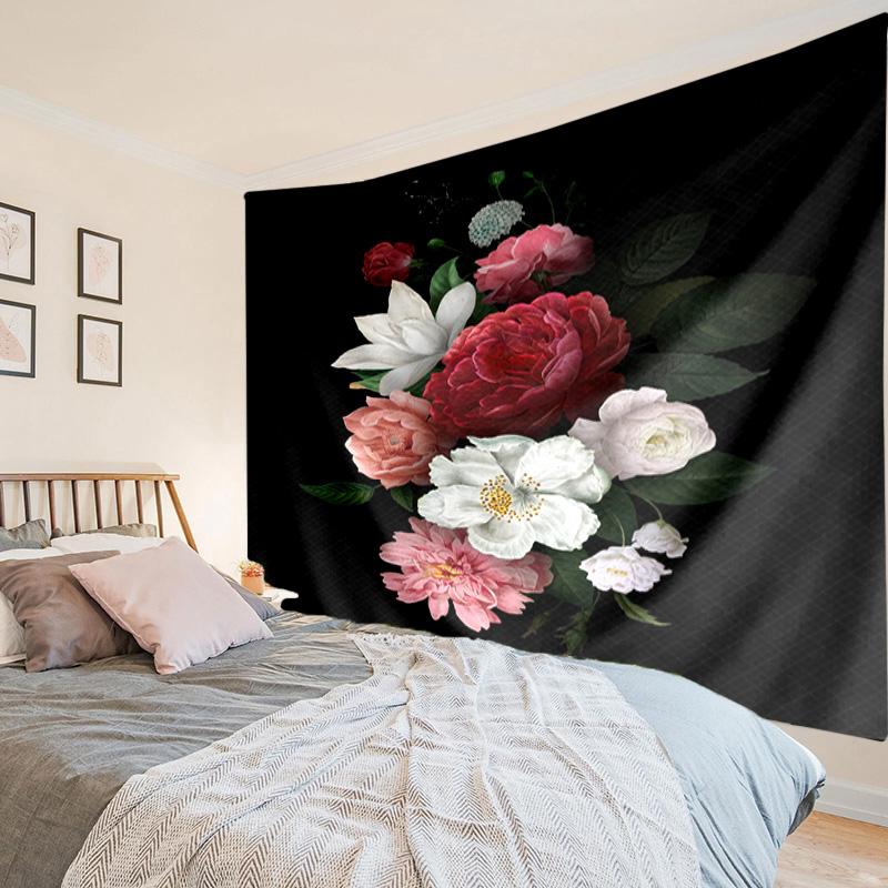 Floral Elegance In Bloom Tapestry Room Decoration Wall Hanging for Living Room Bedroom, dormitory, Birthday and Christmas gifts