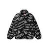 Kappa Player Series Fleece Printed Casual Jacket Unisex Jackets Black K0BZ2JJ95D