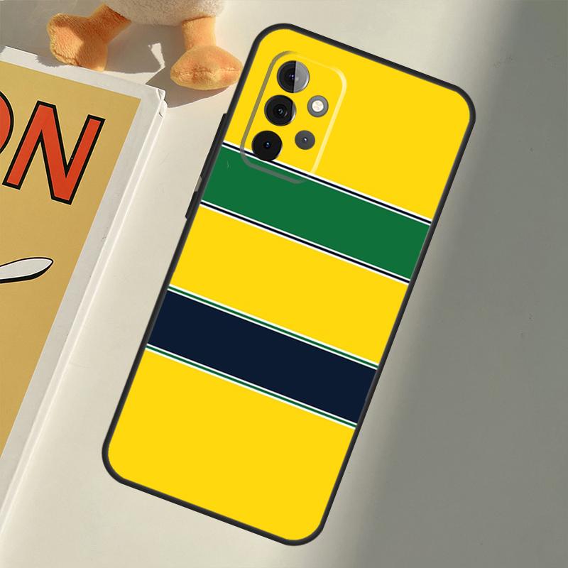 Ayrton Senna F1 For Samsung Galaxy A33 A36 A56 A26 A16 A15 A55 A53 A35 A22 A32 A52 A54 A34 A14 A05 A06 Case