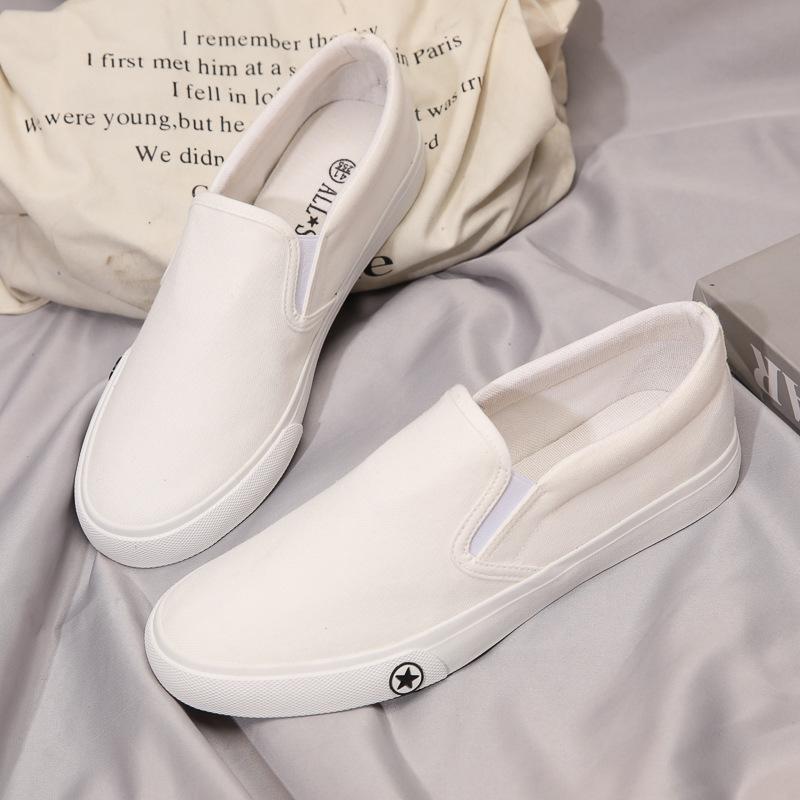 Spring and Autumn Men's One Foot On Set Casual Canvas Shoes Wear-resistant Flat Shoes