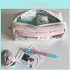 Pink Canvas Pencil Case For Girls With Large Capacity And Multiple Compartments For School Supplies