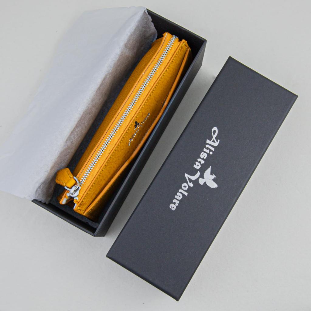 AlistaVolare Minerva Box Pencil Case, Velvet and Genuine Leather, Luxury Avvio Minerva (Napoli)