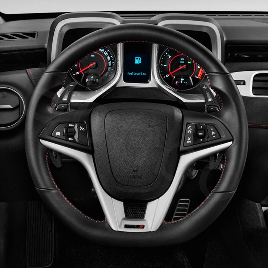 Black Aluminum Steering Paddle Shifter Extension Cover Trim Interior Accessories For Chevy Chevrolet Camaro 2012 2013 2014 2015