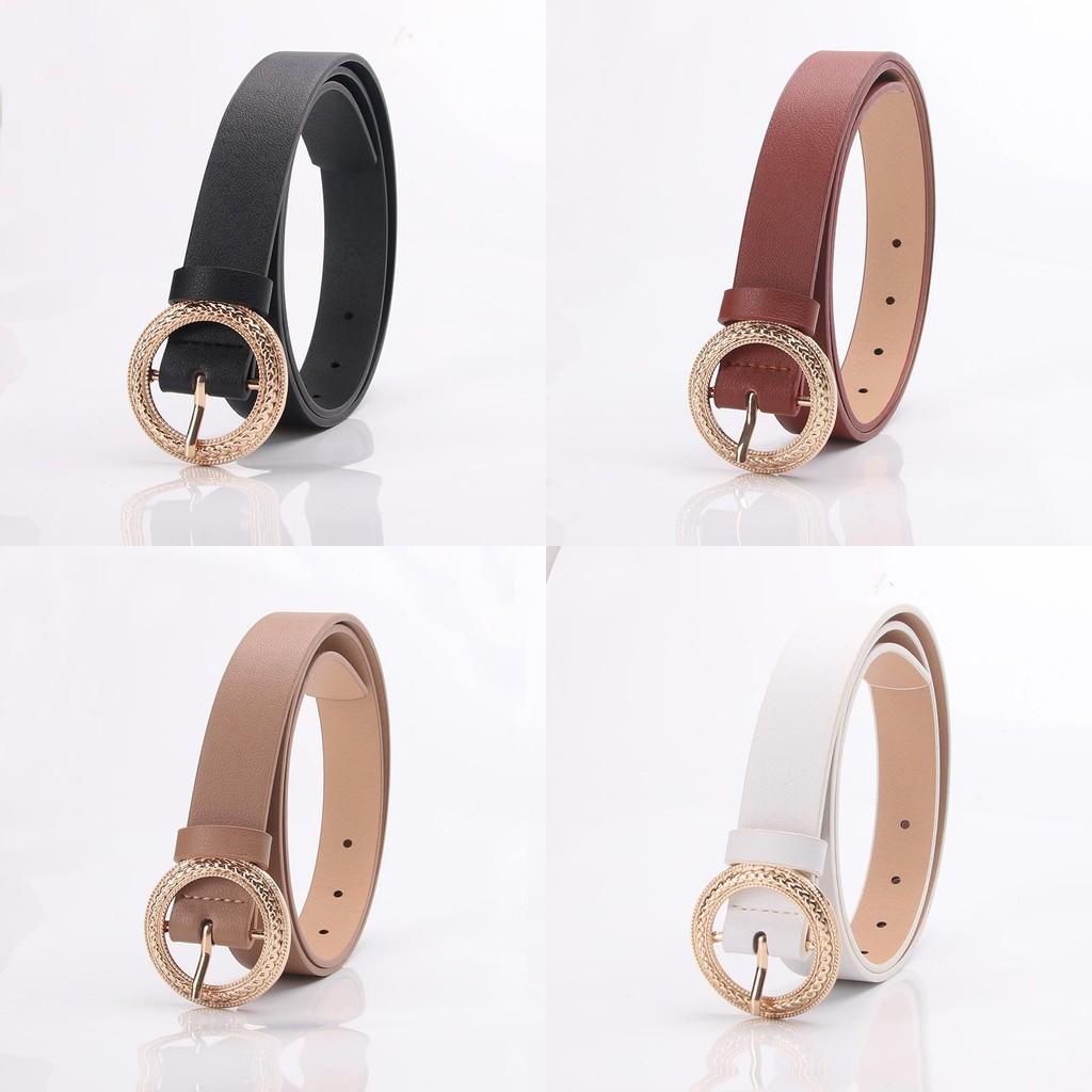 Womens Fashion Pu Leather Belt With Alloy Buckle For Casual Wear And Office Style