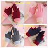 Student Elastic Soft Thick Warm Mittens Arm Warmers Touch Screen Gloves Plus Velvet