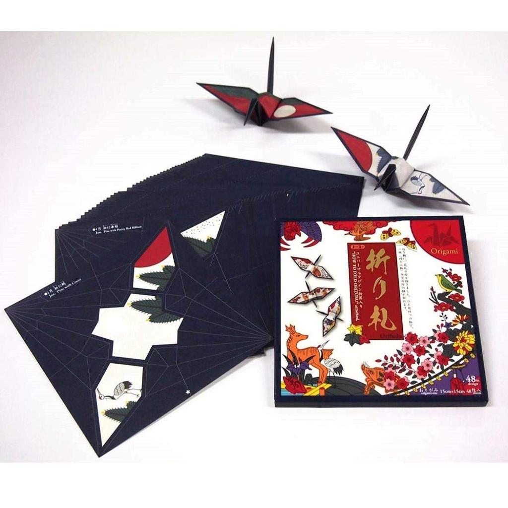 Toyo Origami Hanafuda 15cm 48 48 006201 Cards, Square, Designs, Cards,