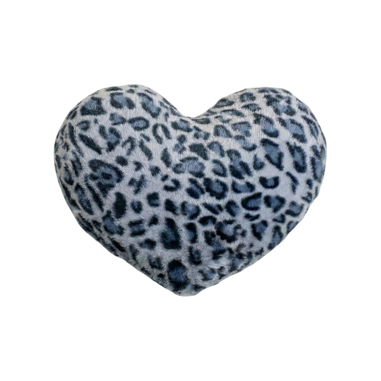 Подушка-пледподушкаподушка в форме сердца с леопардовым принтом - подарок на День святого Валентина One Size синий 1090₽