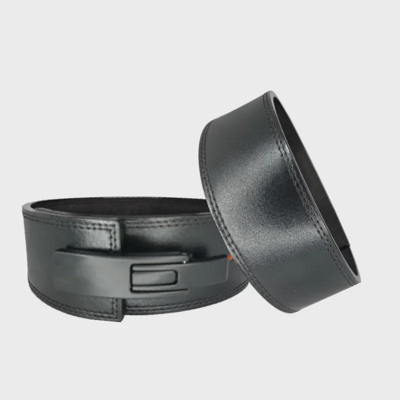 Professional Leather Powerlifting Weightlifting Belt with Lever Buckle for Squats and Deadlifts