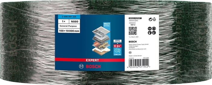 Rouleau abrasif - bosch - 2608901225 - longue durée - 10 x 1 x 0,03 cm - 690 grammes