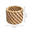 Handmade Braided Rattan Napkin Buckles Napkin Rings Natural for Dining Table 6XDE