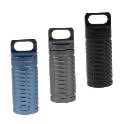 Travel Waterproof Silver Titanium Pill Tablet Box Case Holder Container Tool