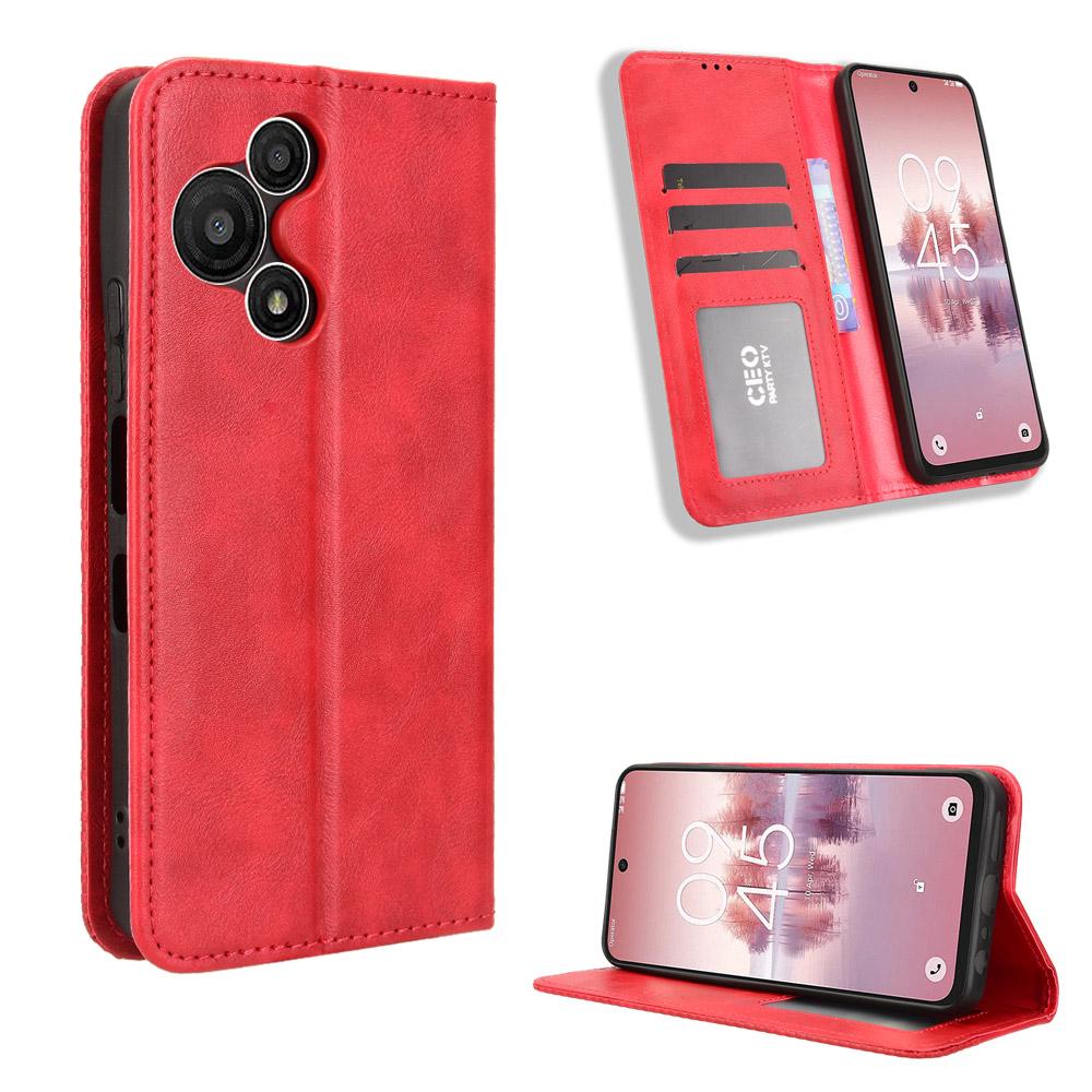 Flip Cover for TCL 60 SE NxtPaper PU Leather Full-Body Protection With [RFID Blocking] Shockproof Durable Retro Phone Case