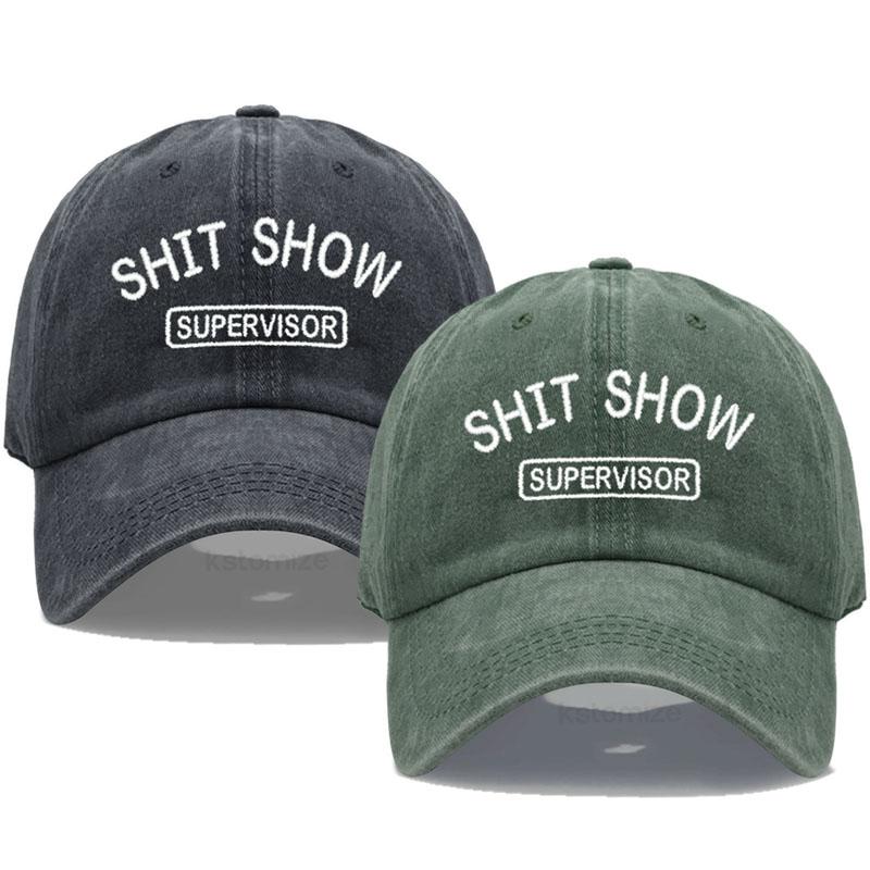 Men's Baseball Cap Women's Sport Golf Caps for Man Washed Cotton SHIT SHOW SUPERVISOR Embroidery Dad Hat Sun Hats Dropshipping