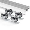 Bypass Door Hardware 5ft Bypass Closet Door Track Kit for 2 Door System