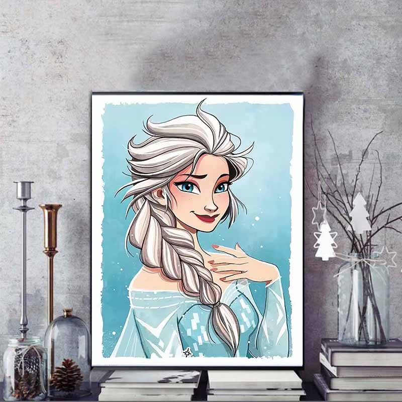 Disney Diamond Painting Elsa Princess Illustration Mosaic Art DIY Cross Stitch Embroidery Set Full Diamond Home Decor Gift