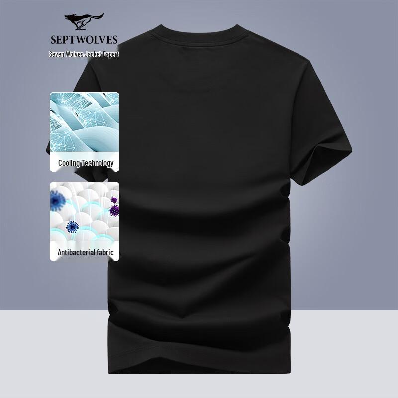 Septwolves Men s 7A Antibacterial Cooling Short Sleeve T-Shirt 180/96A