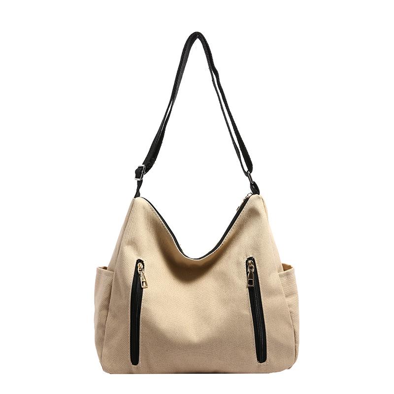 

Повседневная нейлоновая сумка-тоут в корейском стиле, модная универсальная сумка через плечо хаки