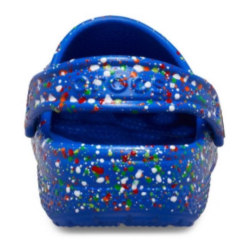 Crocs Kids Classic Paint Splatter Clog Toddler Blue Volt 211169 4kz