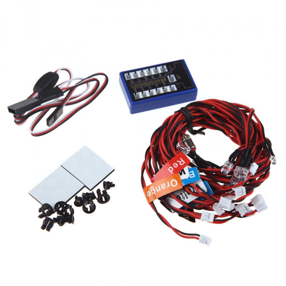 12LED Lighting Kit Simulation Flash Light Steering Brake for RC Car 1/10 1/8 HSP